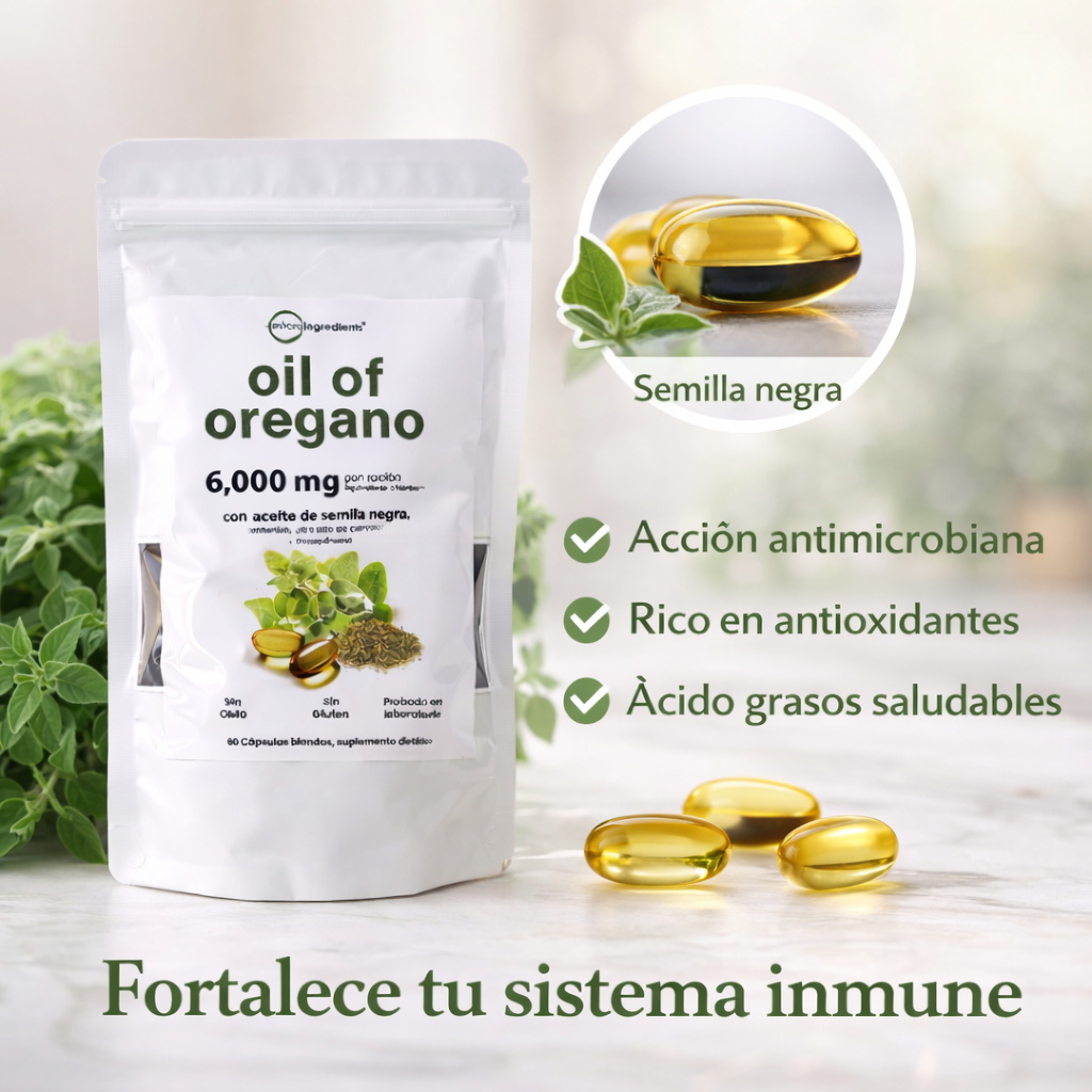 Aceite De Orégano 6000 Mg 60 capsulas