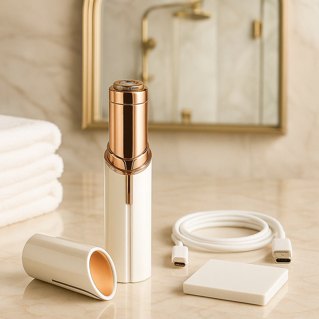 Elimina el vello facial al instante con un acabado profesional y sin dolor. Su diseño sofisticado combina tecnología de precisión y suavidad absoluta, cuidando incluso las pieles más sensibles. Compacta, recargable y elegante: tu aliada perfecta para mantener un rostro impecable en cualquier momento.