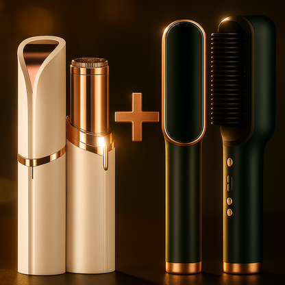 ✨ Descubre el dúo perfecto para tu rutina de belleza.
La depiladora facial deja tu piel suave y sin esfuerzo, mientras el cepillo alisador realza tu cabello con un acabado sedoso.
Un kit elegante, pensado para mujeres que aman cuidarse y lucir impecables en cada detalle. 💗🌸