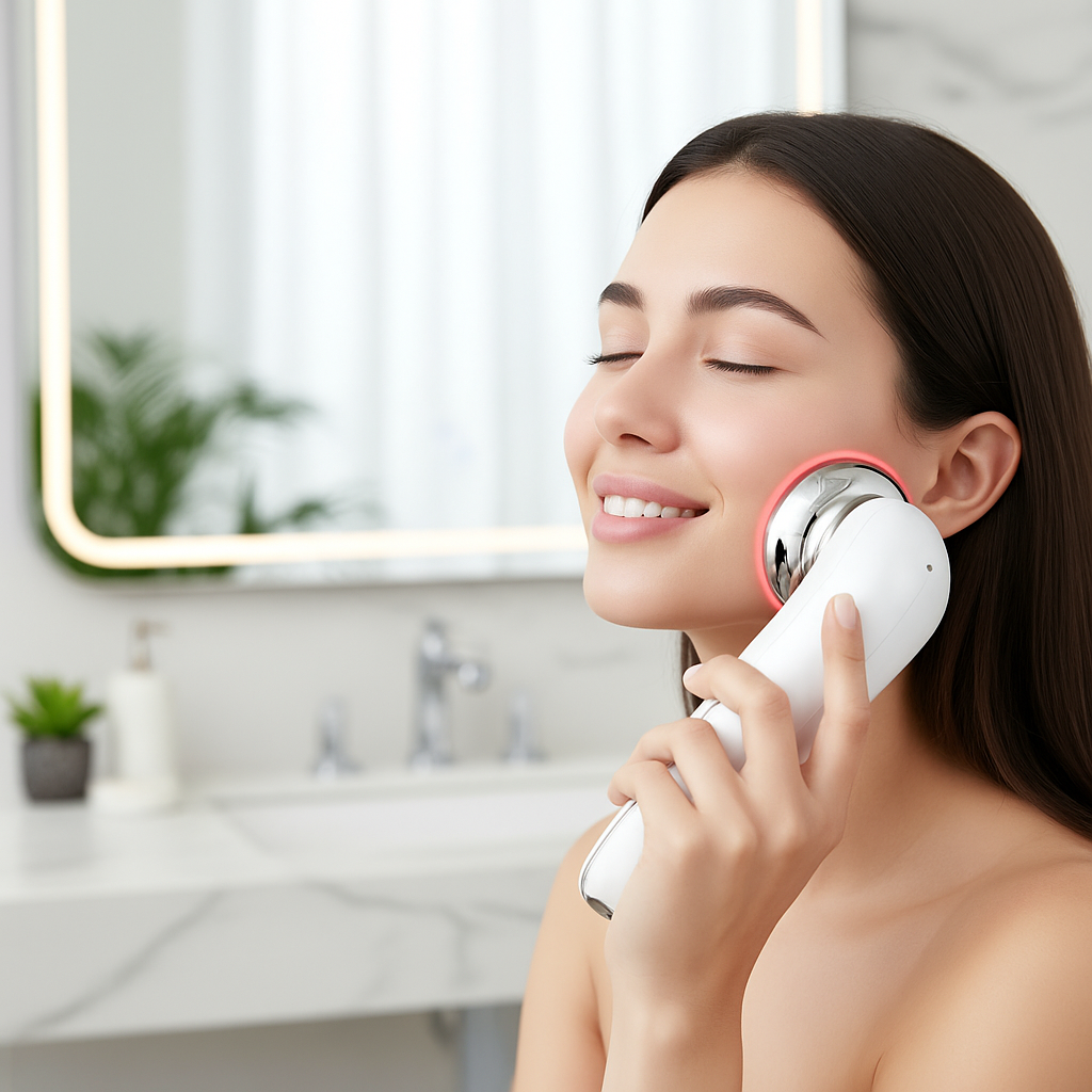 ✨ Rejuvenece y tonifica la piel desde las primeras sesiones.
💧 Favorece la absorción de cremas y sérums para potenciar sus efectos.
💆‍♀️ Reduce hinchazón, ojeras y signos de fatiga.
🌿 Relaja tus músculos faciales, mejora la circulación y te deja un brillo natural irresistible.