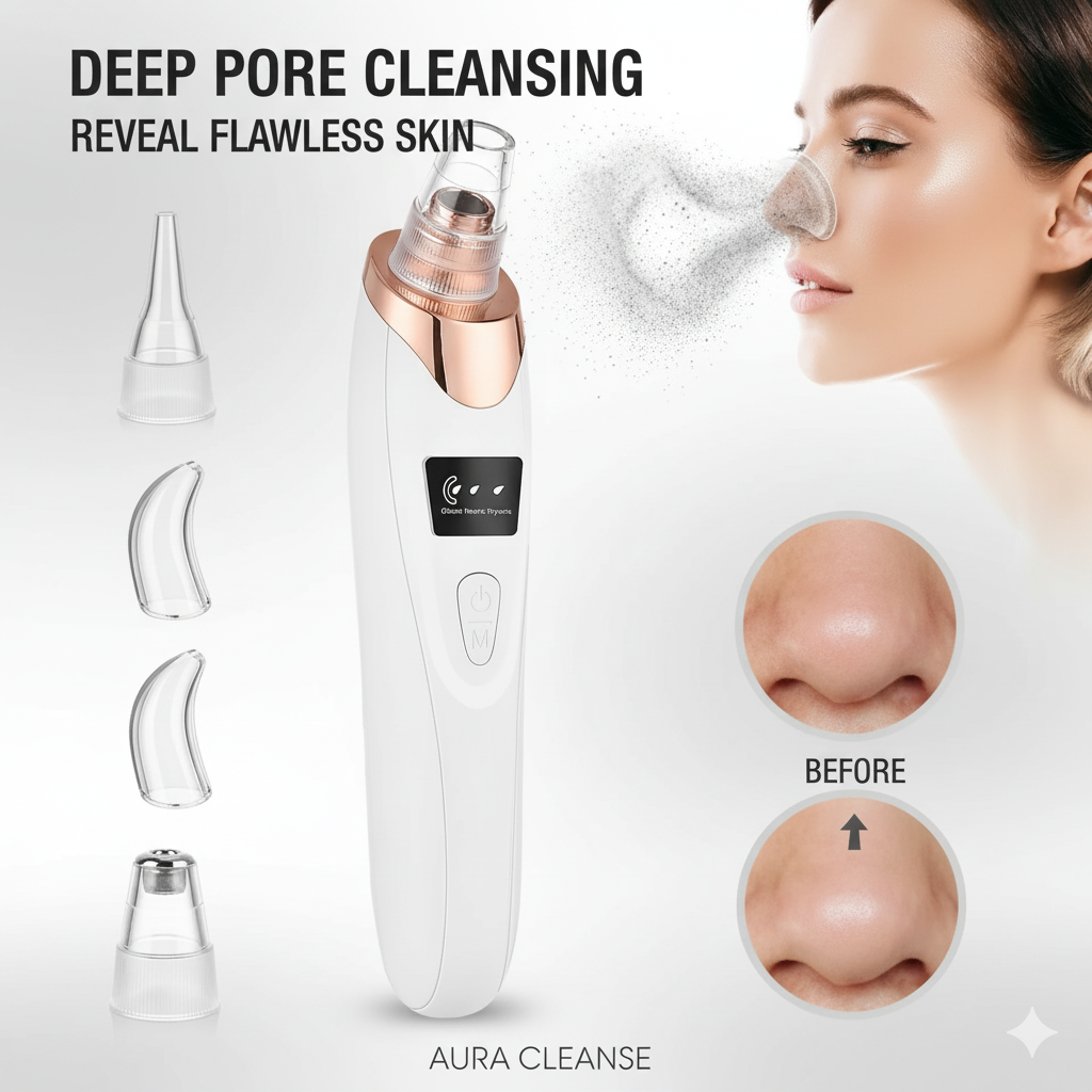 🌬️ Elimina puntos negros y exceso de grasa sin dañar tu piel.
Tecnología de succión profunda con cabezales intercambiables.
💎 Diseño elegante, portátil y recargable por USB.
⏱️ Resultados visibles desde el primer uso: piel suave y limpia.
✨ ¡Inclúyelo en tu rutina facial y luce una piel radiante cada día!
